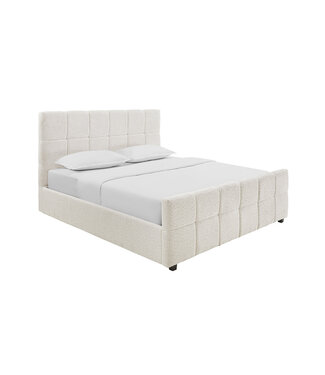 Invicta Interior Bed PRESTIGE 180x200cm crèmekleurig bouclé met opbergruimte - 45922