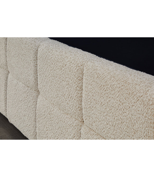 Invicta Interior Bed PRESTIGE 180x200cm crèmekleurig bouclé met opbergruimte - 45922