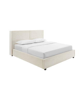Invicta Interior Bed ROCCO 180x200cm, beige met lattenbodem en opbergruimte - 45921