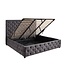 Invicta Interior Bed PARIS 160x200cm Chesterfield-look, fluweelgrijs, met opbergruimte - 45636