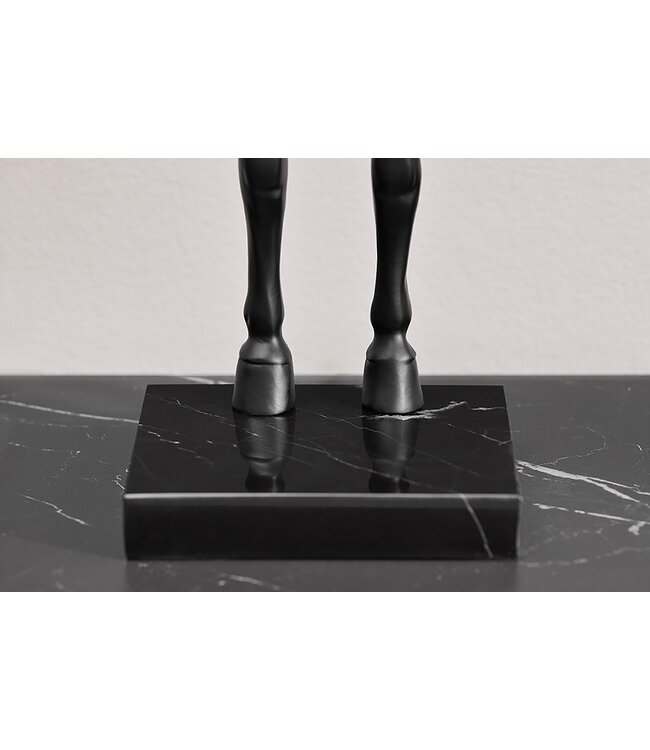 Invicta Interior Tafellamp BLACK BEAUTY 75 cm paardsculptuur zwart goud - 45665