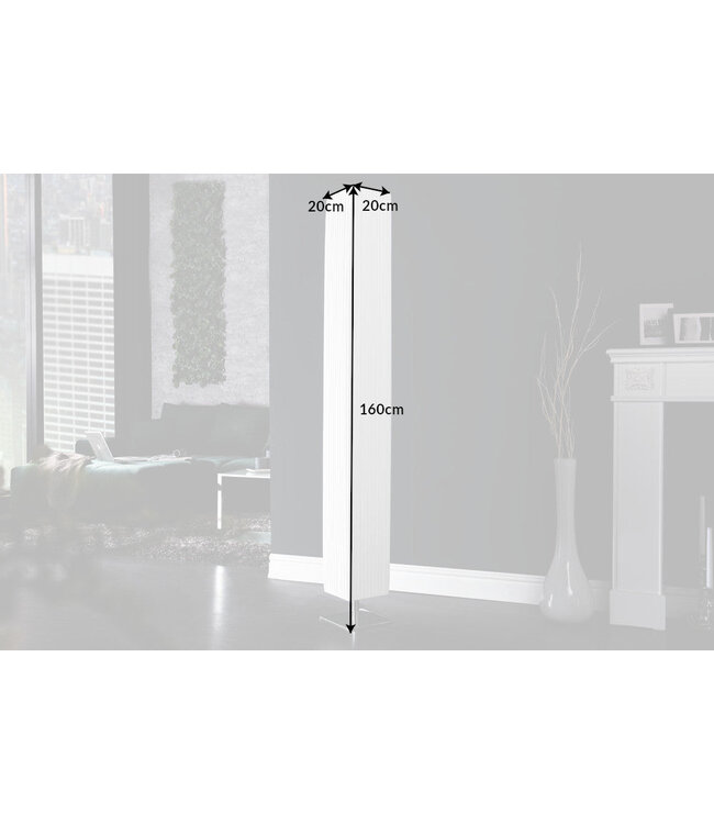 Invicta Interior Vloerlamp PARIS 160 cm recht wit latex - 8159