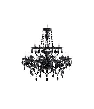 Invicta Interior Kroonluchter DIAMONDS met 15 armen, gemaakt van zwart acryl - 1282