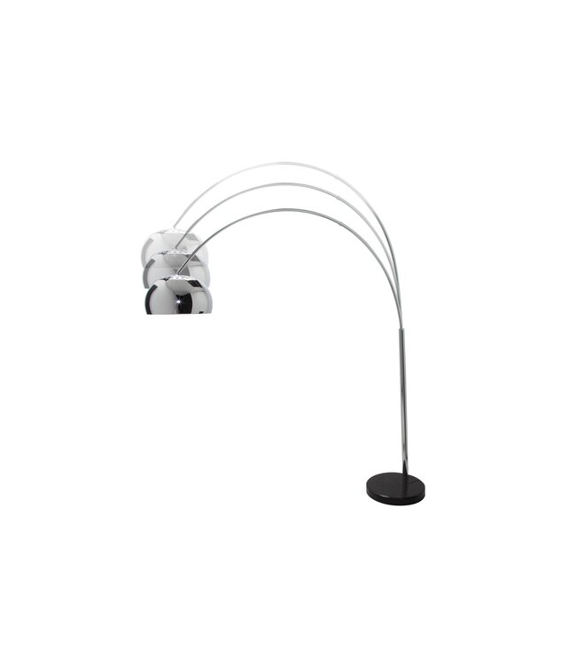 Invicta Interior Vloerlamp BIG BOW 170-205cm chroom met marmeren voet - 21067