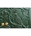 Invicta Interior Dressoir PEACOCK 175cm 3D mangohout antieke look donkergroen goud handgemaakt - 45791
