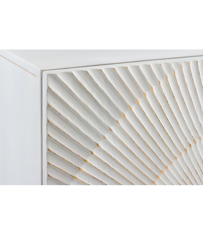 Invicta Interior Highboard GOLDEN SUNSET 120cm 3D mangohout witgoud handgemaakt - 48108