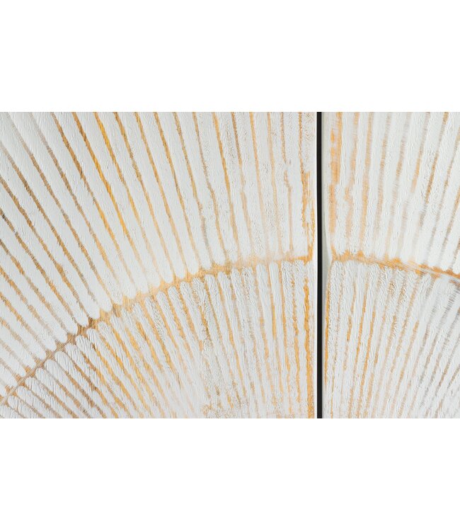 Invicta Interior Highboard GOLDEN SUNSET 120cm 3D mangohout witgoud handgemaakt - 48108