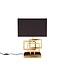 Invicta Interior Tafellamp ATLANTIS 56 cm goud met zwarte stoffen kap - 39098