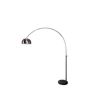 Invicta Interior Vloerlamp BIG BOW 170-210cm satijnchroom met marmeren voet - 21068