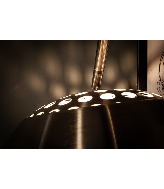 Invicta Interior Vloerlamp BIG BOW 170-210cm satijnchroom met marmeren voet - 21068