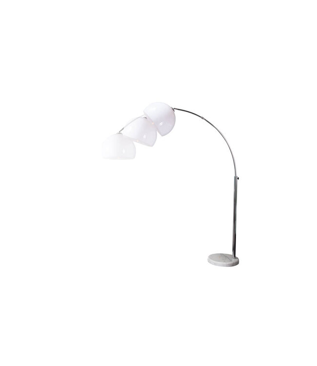 Invicta Interior Vloerlamp BIG BOW 175-205cm wit met marmeren voet - 19694