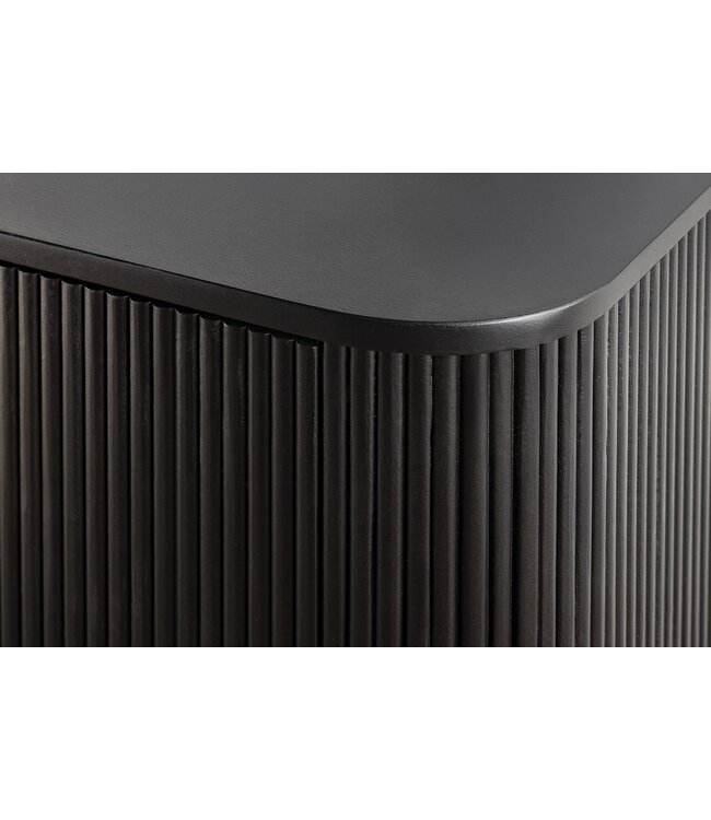 Invicta Interior Dressoir GATSBY 160cm retrostijl mango zwart goud handgemaakt - 46432