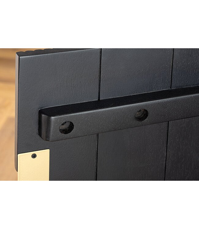 Invicta Interior Dressoir GATSBY 160cm retrostijl mango zwart goud handgemaakt - 46432