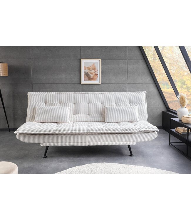 Invicta Interior Slaapbank JAZZ 195 cm 3-zits beige corduroy - 47521
