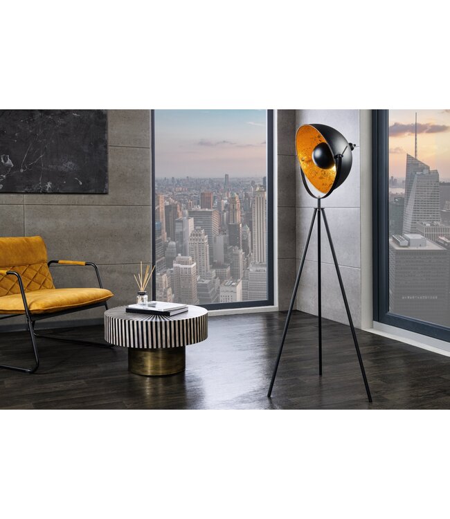 Invicta Interior Vloerlamp STUDIO 145cm zwart goud - 36617