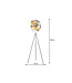 Invicta Interior Vloerlamp STUDIO 145cm zwart goud - 36617