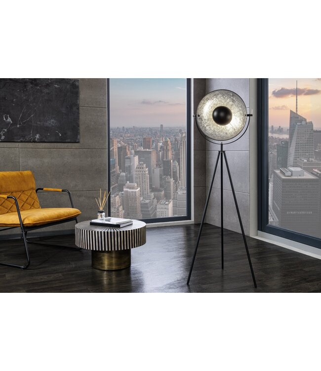 Invicta Interior Vloerlamp STUDIO 145cm zwart zilver - 36619