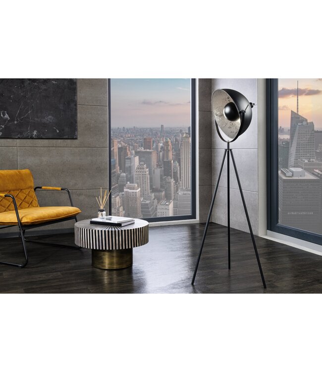 Invicta Interior Vloerlamp STUDIO 145cm zwart zilver - 36619