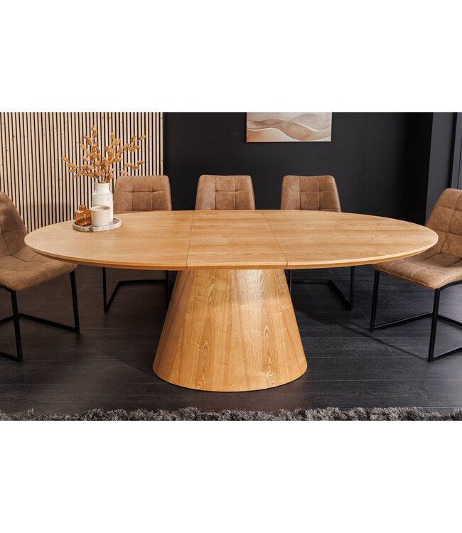 Invicta Interior UNIEKE eettafel 160-200 cm uitschuifbaar eikenhout gelakt - 47657