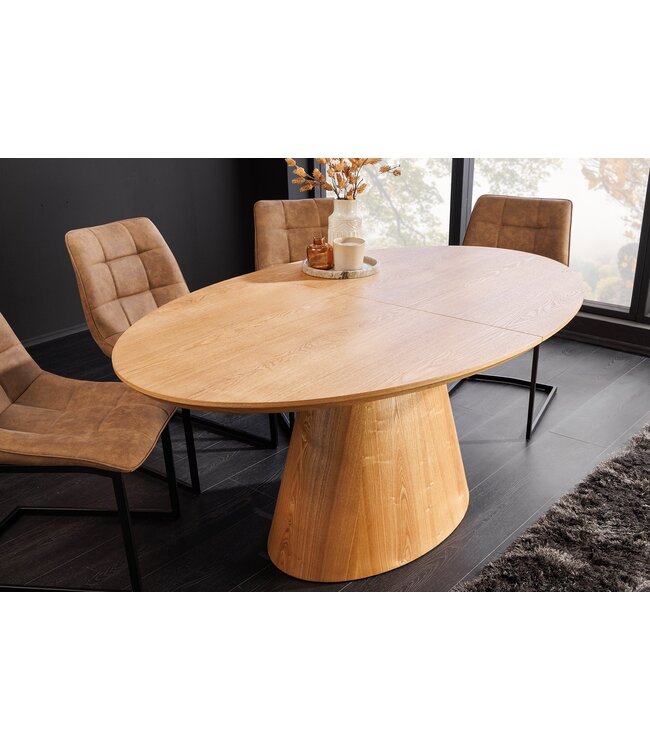 Invicta Interior UNIEKE eettafel 160-200 cm uitschuifbaar eikenhout gelakt - 47657