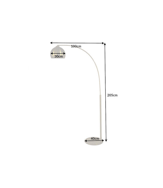 Invicta Interior Vloerlamp BIG BOW 205cm goud - 40771