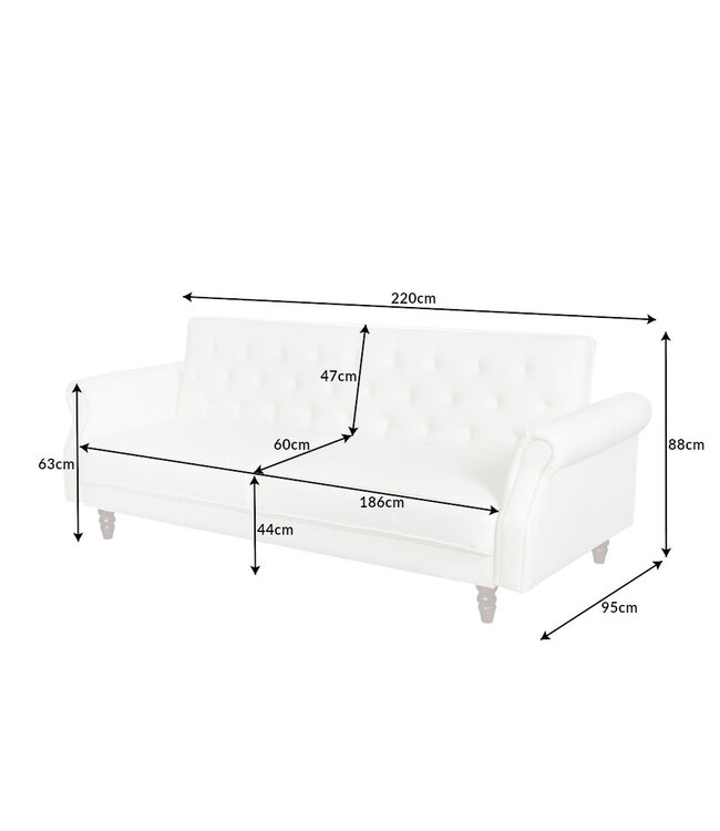 Invicta Interior Slaapbank MAISON BELLE AFFAIRE 220cm structuurstof naturel - 41498
