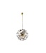 Invicta Interior Hanglamp INFINITY HOME van glas en staal, goudkleurig. - 43773
