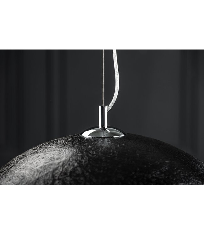 Invicta Interior Hanglamp GLOW 50cm van glasvezel, zwart goud - 10717