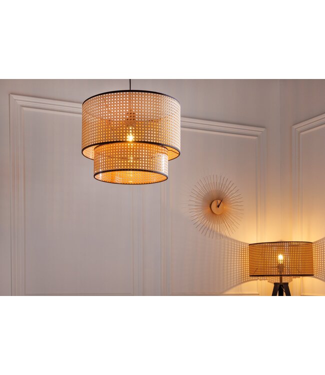 Invicta Interior Hanglamp WIENER GEFLECHT 45cm zwarte rand - 42808