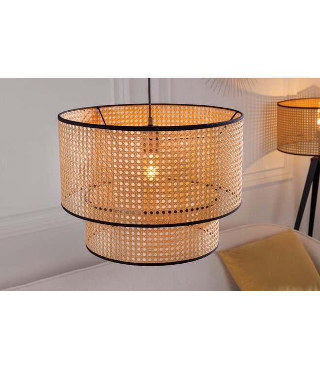 Invicta Interior Hanglamp WIENER GEFLECHT 45cm zwarte rand - 42808