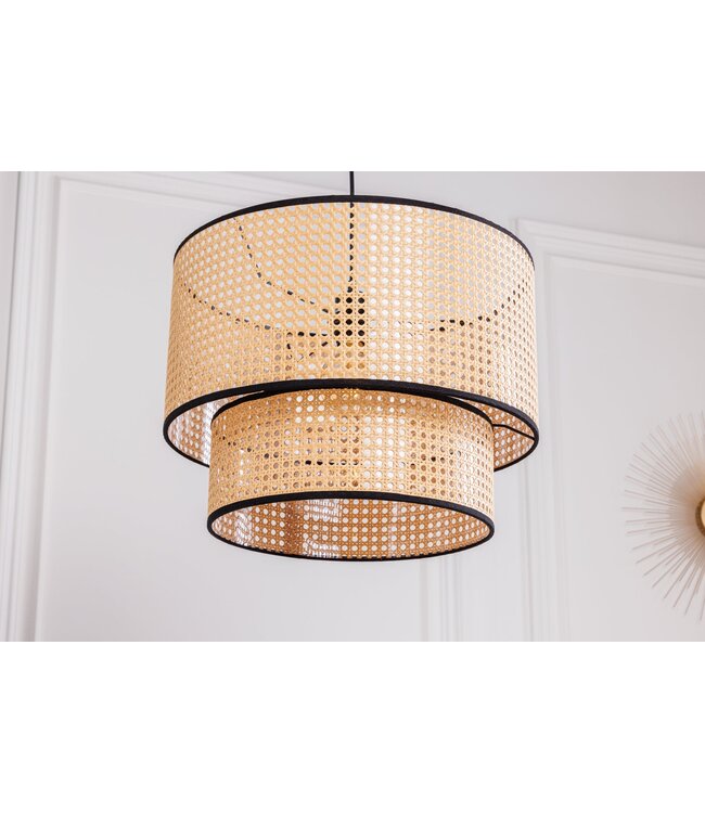 Invicta Interior Hanglamp WIENER GEFLECHT 45cm zwarte rand - 42808