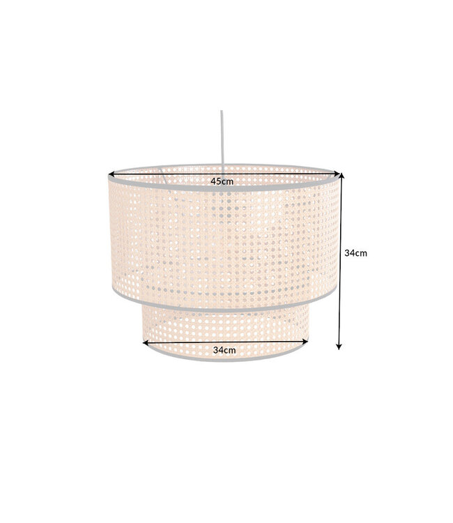 Invicta Interior Hanglamp WIENER GEFLECHT 45cm zwarte rand - 42808