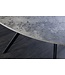 Invicta Interior Eettafel ATELIER 100 cm rond, grijze steenlook met zwarte metalen poten - 46569