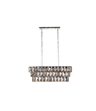 Invicta Interior Hanglamp KRISTALL 90cm elegant grijs - 42810