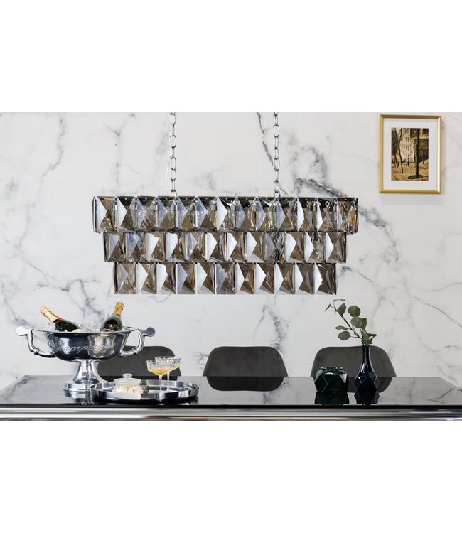 Invicta Interior Hanglamp KRISTALL 90cm elegant grijs - 42810