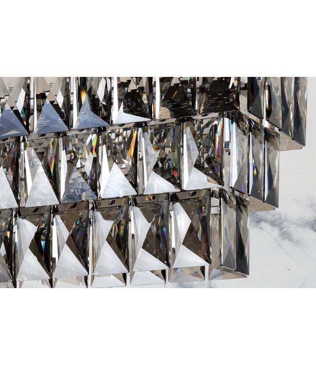 Invicta Interior Hanglamp KRISTALL 90cm elegant grijs - 42810