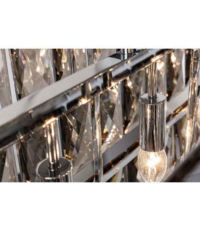 Invicta Interior Hanglamp KRISTALL 90cm elegant grijs - 42810