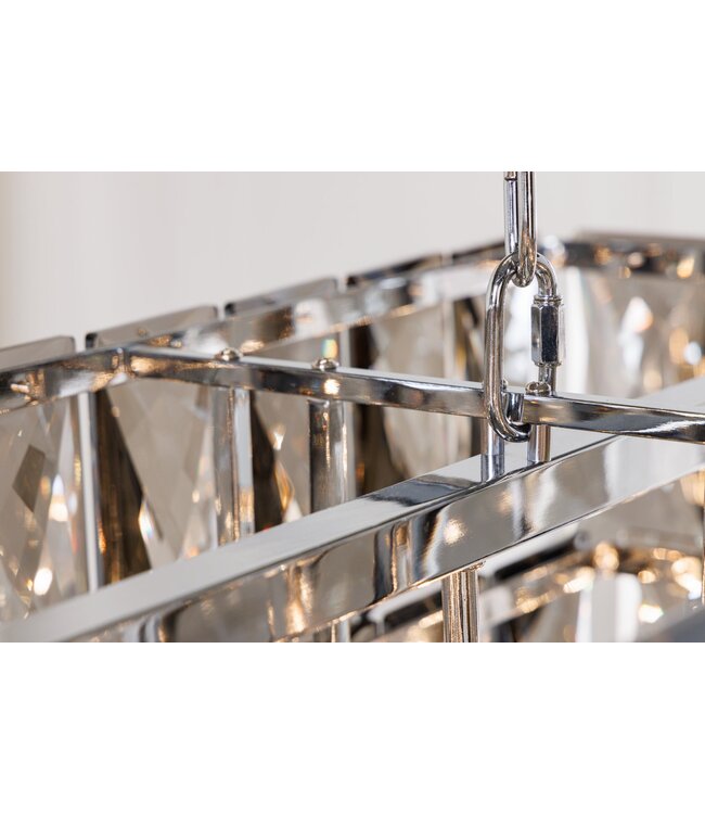 Invicta Interior Hanglamp KRISTALL 90cm elegant grijs - 42810