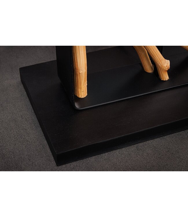 Invicta Interior Vloerlamp EUPHORIA 165 cm lampenkap beige longanhout naturel - 44688