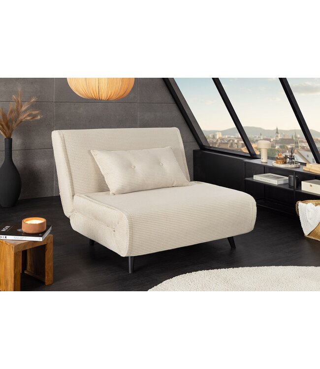 Invicta Interior Slaapstoel SMART MULTIFUNCTION 100cm snoer beige - 47142