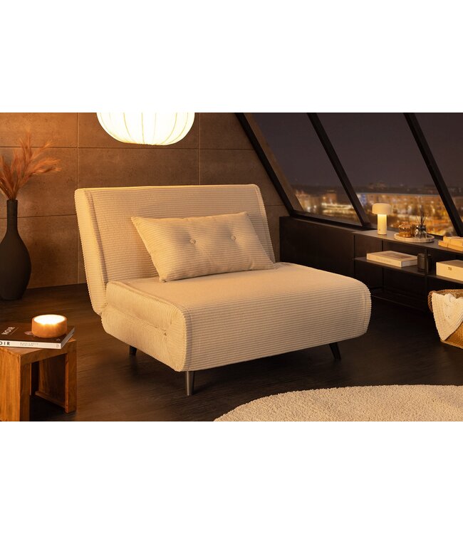 Invicta Interior Slaapstoel SMART MULTIFUNCTION 100cm snoer beige - 47142