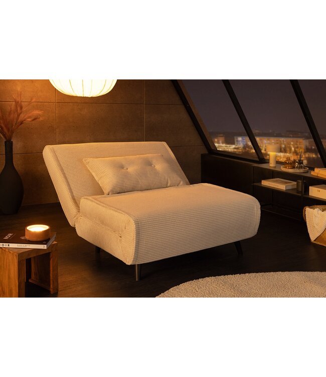 Invicta Interior Slaapstoel SMART MULTIFUNCTION 100cm snoer beige - 47142