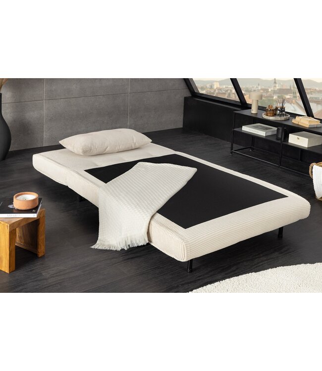 Invicta Interior Slaapstoel SMART MULTIFUNCTION 100cm snoer beige - 47142