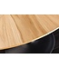 Invicta Interior Eettafel ATELIER 120 cm rond, natuurlijke eikenhoutlook met zwart metalen frame - 46559