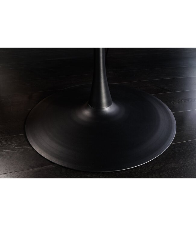 Invicta Interior Eettafel ATELIER 120 cm rond, natuurlijke eikenhoutlook met zwart metalen frame - 46559