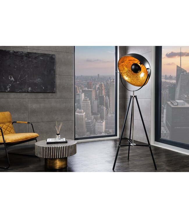 Invicta Interior Vloerlamp BIG STUDIO 170cm zwart goud - 18692