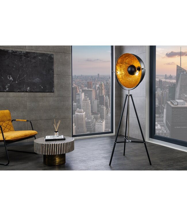 Invicta Interior Vloerlamp BIG STUDIO 170cm zwart goud - 18692