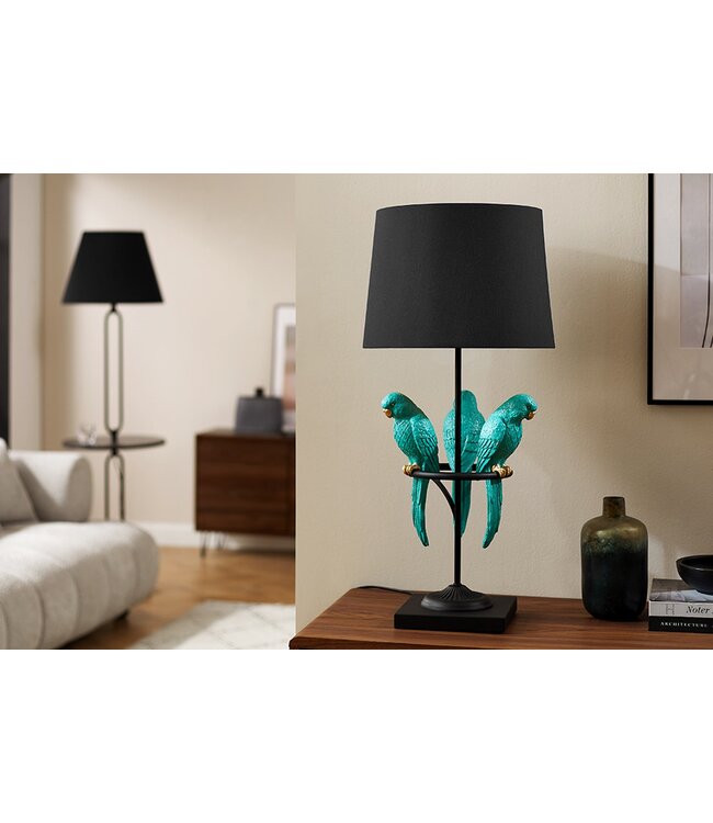 Invicta Interior Tafellamp WILDLIFE 75 cm groene papegaaien polyhars - 44356