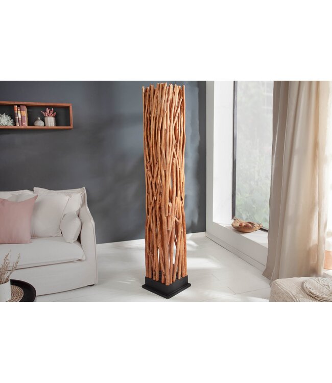 Invicta Interior Vloerlamp NATURE ART 175 cm, gemaakt van naturel longanhout, inclusief lichtbron - 40484