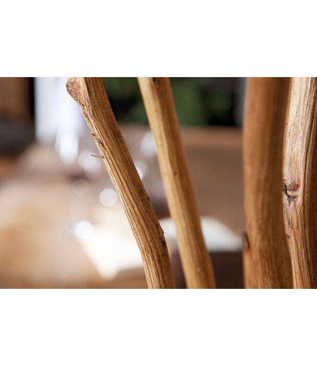 Invicta Interior Vloerlamp EUPHORIA 175 cm met grijsbruine linnen kap in drijfhoutkleur. - 19472